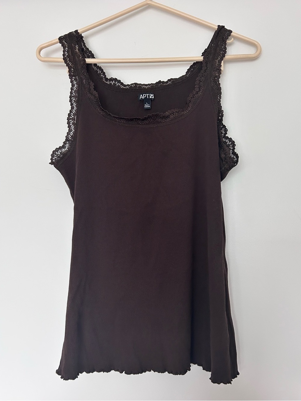 Y2K Apt 9 Cami Top Large Crochet Lace Tank sz L - Picture 3 of 10